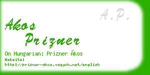 akos prizner business card
